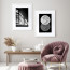 Wissellijst A1 Wit met print aan muur