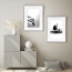 Wissellijst A1 Zilver met print aan muur